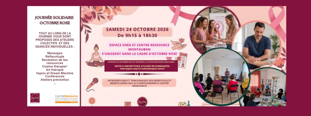 Octobre Rose à Montauban : Espace Enéa et le Centre Ressource Montauban unissent leurs forces