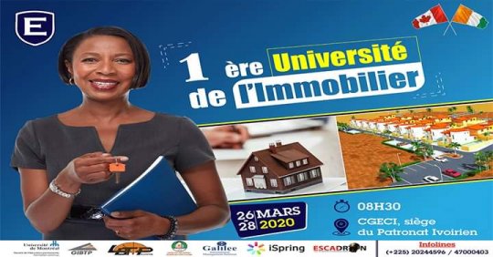 COTE D’IVOIRE IMMOBILIER : L’INSTITUT ETHSUN LANCE LA PREMIERE UNIVERSITE DE L’IMMOBILIER 