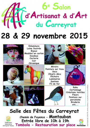 Communiqué de presse : 6eme Salon d'Artisanat et d'Art du Carreyrat