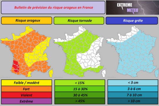 Risque orageux du dimanche 10 mai 2020