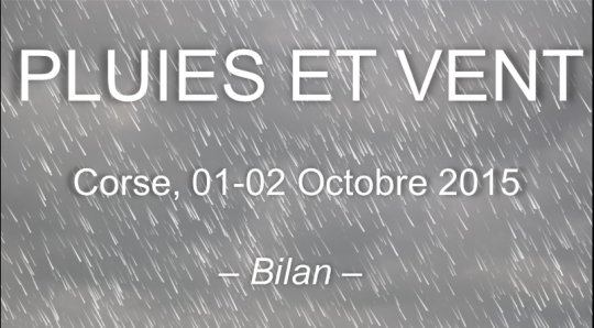 Bilan des fortes pluies et vent des 01-02 octobre en Corse