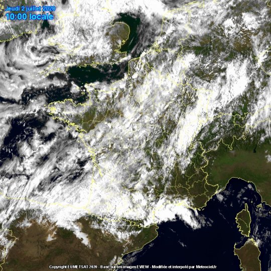 Prévisions Météo jusqu'au 9 juillet 2020