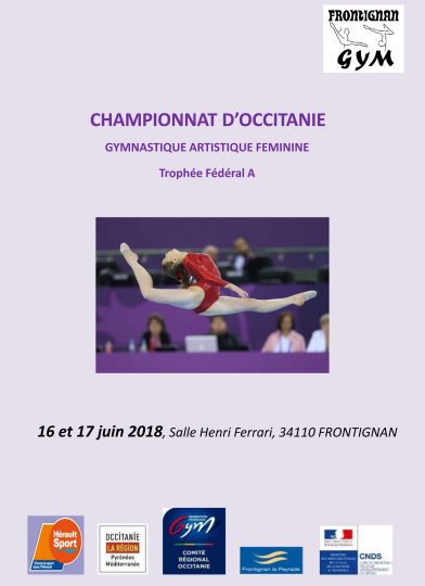 Championnat Occitanie de Gymnastique Artistique Féminine ce week end à Frontignan