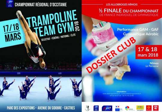 17 & 18 mars 2018 - Championnats régionaux de Gymnastique à Nîmes et Castres