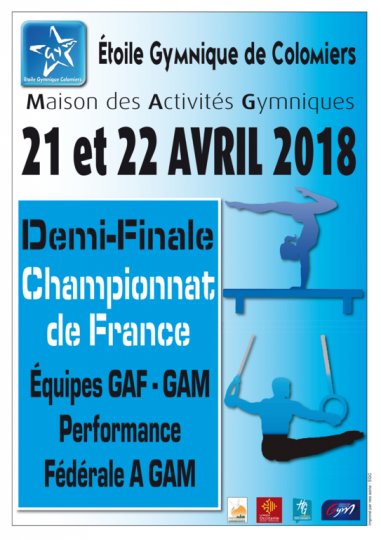 Championnat Occitanie de Gymnastique Artistique -21.22 avril à Colomiers