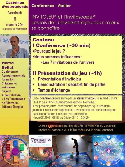 CONFERENCE HERVE BELLUT A CASTELNAU D'ESTRETEFONDS