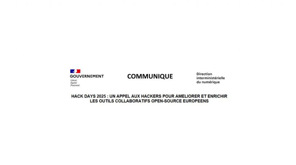 Hack Days 2025 : un appel aux hackers pour améliorer et enrichir les outils collaboratifs open-source européens
