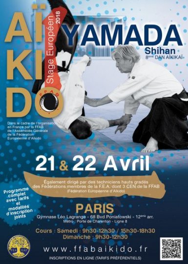 Aïkido - Evènement 2018 - Stage Européen avec YAMADA shihan