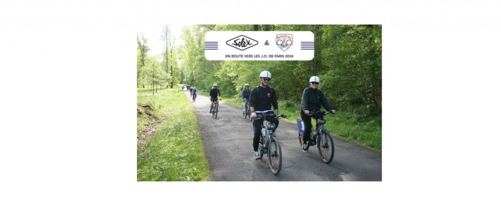 Route des Jeux 2024 - Le défi en vélos Solex pour rejoindre Paris 2024 débute le 14 juillet