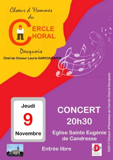 #Candresse (40) 09.11.17 : #Choeur d'hommes du Cercle choral #dacquois