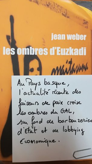 Librairie l'#Escapade : Les #Ombres d'#Euzkadi