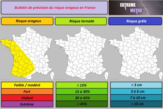 Risque orageux du 14 mars 2018