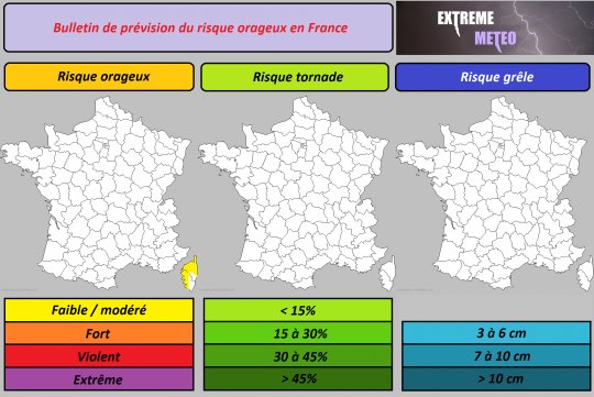 Risque orageux du mardi 27 novembre 2018