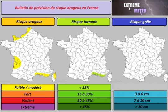 Risque orageux du vendredi 30 novembre 2018