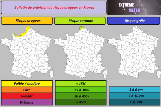 Risque orageux du jeudi 20 décembre 2018