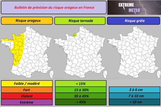 Risque orageux du samedi 19 janvier 2019