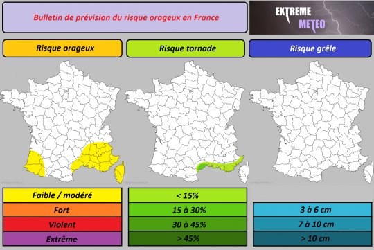 Risque orageux du samedi 2 février 2019