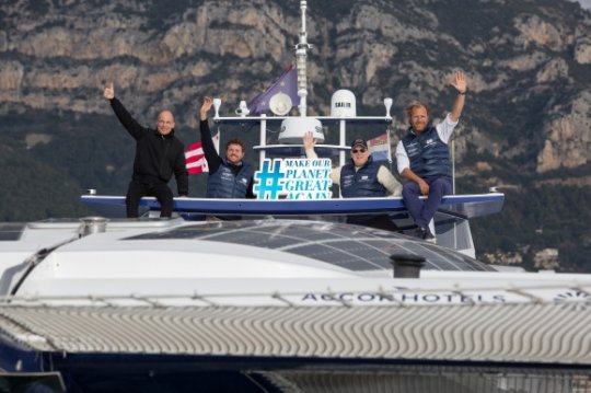 SAS Le Prince Albert II a navigué à bord d’Energy Observer, en compagnie de Bertrand Piccard @energy_observer