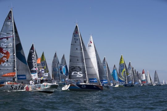 49e édition de La Solitaire URGO Le Figaro: Départ de la deuxième étape Biarnès régale la Baie de Saint-Brieuc @LaSolitaire2018