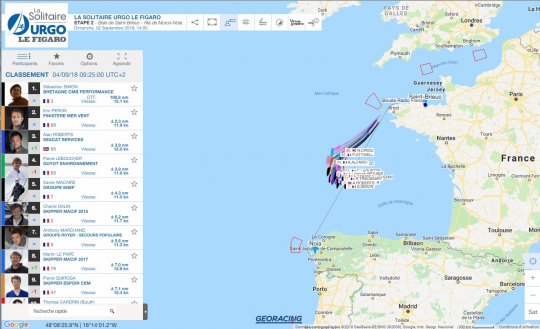 Solitaire URGO Le Figaro Communiqué 4sept à 9h25:    Bienvenue dans le Golfe express !  @LaSolitaire2018 @Smartrezo @Tvlocale