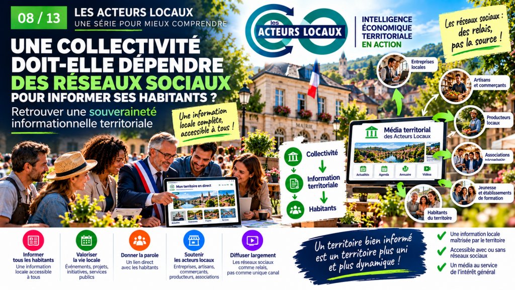 Acteurs-Locaux Épisode 8/13 - UNE COLLECTIVITÉ DOIT-ELLE DÉPENDRE DES RÉSEAUX SOCIAUX POUR INFORMER SES HABITANTS ?