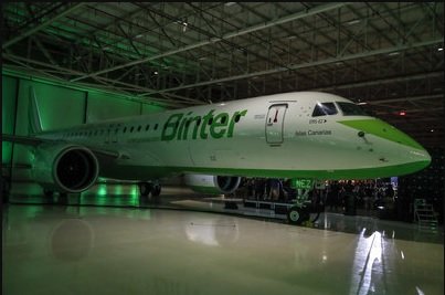 Embraer livre son premier avion, un tout nouveau modèle en Europe, à la compagnie aérienne espagnole Binter @embraer @BinterCanarias