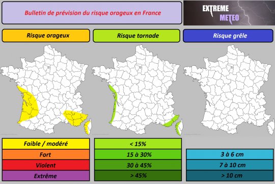 Risque orageux du dimanche 25 Novembre 2018