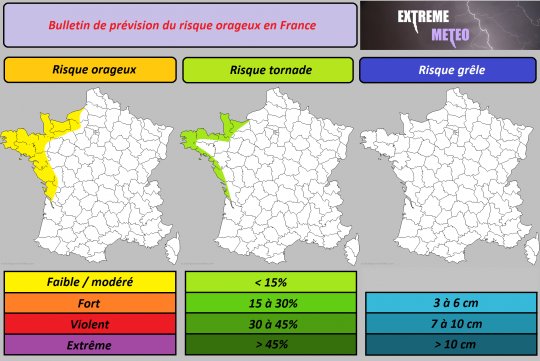 Risque orageux du Jeudi 31 Janvier 2019