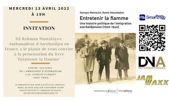 Livre - Entretenir La Flamme présenté S.E Rahman Mustafayev, Ambassadeur d'Azerbaïdjan en France