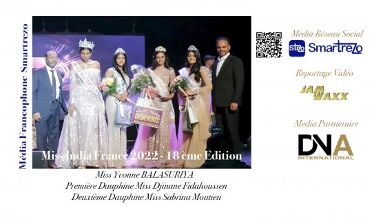 Évènement - Concours de Beauté - Miss India France 2022 - 18 ème Edition