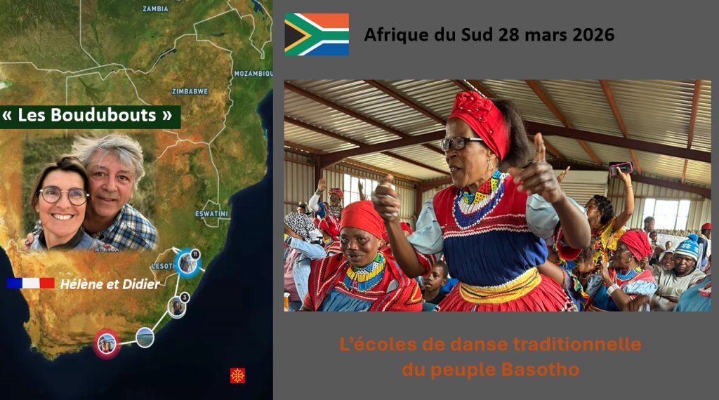 Les Boudubouts avec les écoles de danse traditionnelle du peuple Basotho d'Afrique du Sud