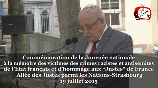 Commémoration de la Journée nationale à la mémoire des victimes des crimes racistes et antisémites de l’Etat français et d’hommage aux “Justes” de France