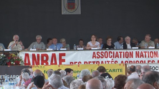 ANRAF Association Nationale des retraités Agricoles de France revendique  au moins 75% du SMIC pour tous les retraités agricoles