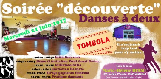 Soirée découverte ''Danses à deux'' du 21 juin à Montauban