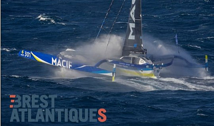 ''Brest-Atlantiques-2019 ''  Le trimaran MACIF « met du jeu et du suspense » @Batlantiques @GitanaTeam @tr..