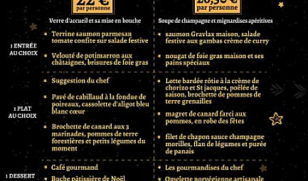 Nos menus de Noël au restaurant !