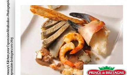 Recette : Artichauts et crustacés, jus cacaoté et tuiles de sarrasin - Prince de Bretagne