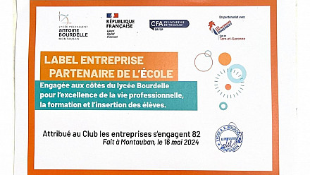 ACTEURS LOCAUX 82 / TV LOCALE 82 - LES ENTREPRISES S'ENGAGENT EN TARN ET GARONNE : PARTENARIAT AVEC LE LYCEE ANTOINE BOURDELLE