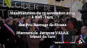Barrage de Sivens : discours du Député Jacques Valax à la Manifestation Pro-Barrage d'Albi le 15 novembre 2014