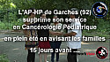 Scandale de l'AP-HP de Garches: le service Oncologie fermé définitivement le 9 aout 2014 