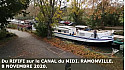 Du RIFIFI sur le CANAL du MIDI. RAMONVILLE. Le 8 NOVEMBRE 2020.