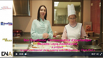 Tv Locale Paris présente Son Excellence  l'Ambassadreur d'Azerbaïdjan Madame Leyla Abdullayeva a préparé le plat traditionnel de la cuisine azerbaïdjanaise « Chah Plof 