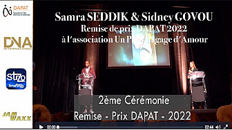 Tv Locale Paris - Jam WAXX présente Samra SEDDIK & Sidney GOVOU Remise de prix DAPAT 2022 à l'association Un Petit Bagage d'Amour