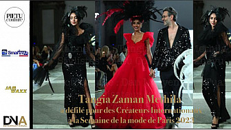 Tv Locale Paris - Tangia Zaman Methila a défilé pour des créateurs internationaux à la Semaine de la mode de Paris 2023.