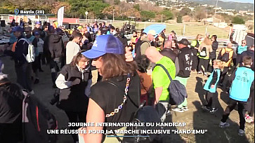 TV Locale Corse - Journée internationale du handicap : une réussite pour la marche inclusive Hand'emu