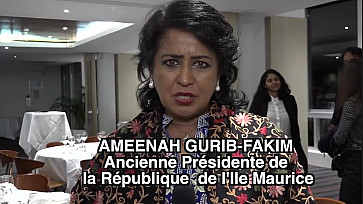 Itw d'Ameenah GURIB-FAKIM ancienne Présidente de la République de l'île Maurice à la Conférence du C.E.P.S au siège de l'UNESCO à Paris. @aguribfakim