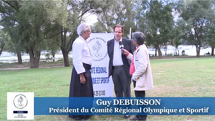 @SentezVousSport #Toulouse : Guy DEBUISSON Pr&eacute;sident du CROS Midi-Pyr&eacute;n&eacute;es au micro de Michel Lecomte du M&eacute;dia Social #TvLocale_fr
