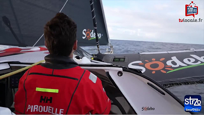 TV Locale France - Trophée Jules Verne  48 heures après leurs Départ, Sodebo et Thomas Coville ont franchi les Açores
