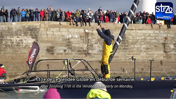 TV Locale Vendée 83éme journée du Vendée Globe 2024 - Clarisse CREMER sur Occitane à bon port aux Sables d'Olonne 