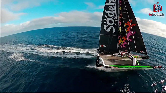 TV Locale France - Trophée Jules Verne 2024 - première journée de la deuxième tentative de Sodebo Ultim 3 